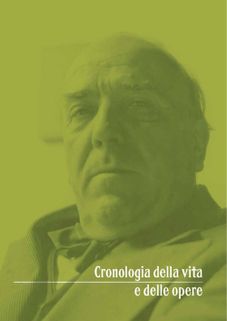 Cronologia della vita e delle opere