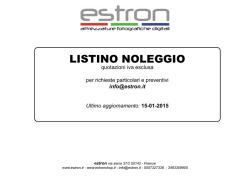 LISTINO NOLEGGIO