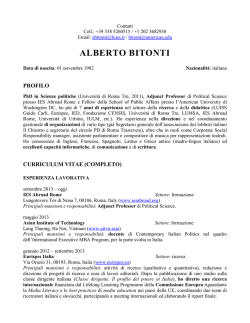 curriculum - Circolo PD Roma Trastevere