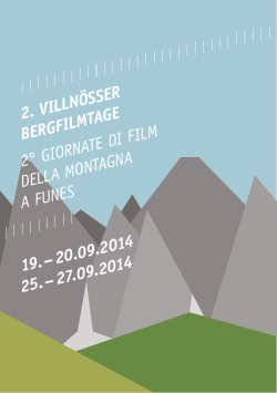 Programm der Villn&ouml;sser Bergfilmtage