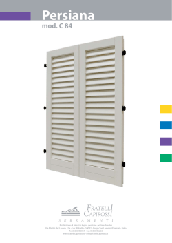 Scarica il Catalogo Persiana mod.C84