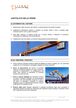Capitolato delle opere