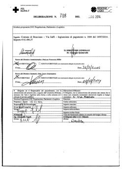 DELIBERAZIONE N. DEL ) AGO 2014
