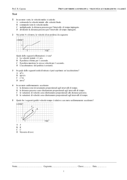 Esercizi di allenamento per il compito 2- classe I