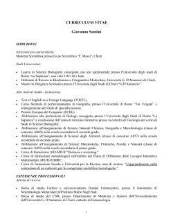 curriculum giovanna santini