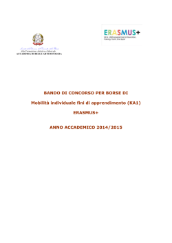 bando erasmus+ - Accademia di Belle Arti