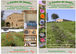 Coltivazione e Trasformazione Biologica Piante officinali ed