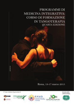 corso di formazione in tangoterapia