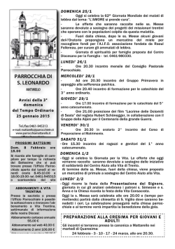 B-ordinario-3-15 - Parrocchia di Mattarello