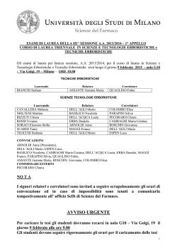 Calendario della seduta per STE (versione in pdf)