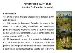 PURGATORIO CANTI 27-33 (cornice 7 + Paradiso terrestre