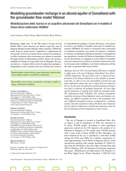 Modelling groundwater recharge in an alluvial aquifer of Somaliland