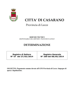 determina 269-2014 - Comune di Casarano