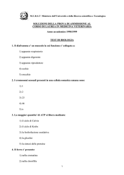 Prove di ammissione - Università degli Studi di Parma