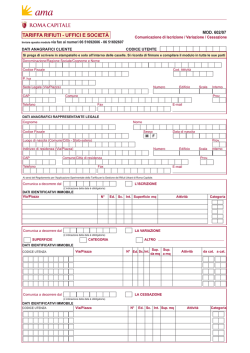 Modulistica AMA - Servizi