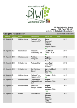 PREMIO DEI VINI PIWI 2014 - PIWI