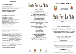 Programma della serata