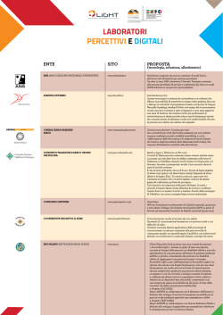 LABORATORI PERCETTIVI E DIGITALI