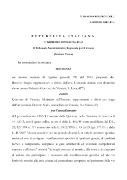 TAR Veneto n. 436 del 2014