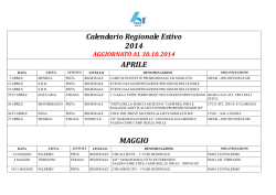 Calendario Regionale Estivo 2014 APRILE MAGGIO