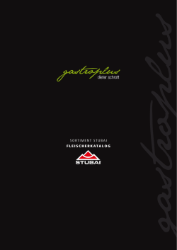 SORTIMENT STUBAI FLEISCHERKATALOG