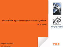 Sistemi BEMS e gestione energetica evoluta degli edifici