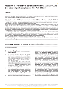 ALLEGATO 1 &ndash; CONDIZIONI GENERALI DI VENDITA