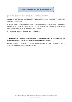Domande sulla Consolle Avvocato