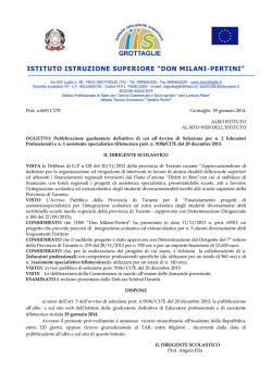 Avviso pubblicazione graduatorie definitivex