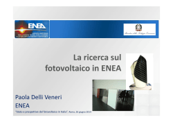 La ricerca sul fotovoltaico in ENEA