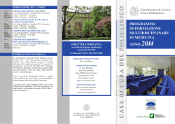 Apri il Programma 2014 - Casa di Cura Privata del Policlinico Milano