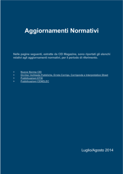 Aggiornamenti "Norme CEI"