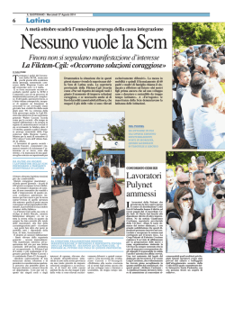 L avo r a t o r i Pulynet ammessi