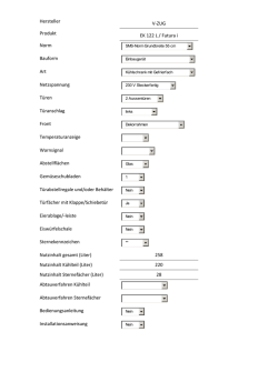 Hersteller V-ZUG Produkt EK 122 L / Futura i Norm Bauform Art