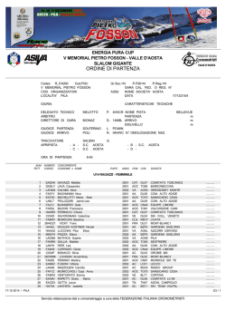 list - Memorial Pietro Fosson