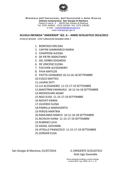 Elenco alunni - Istituto comprensivo San Giorgio di Mantova