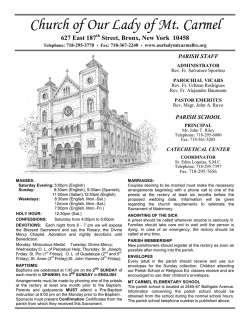 August 24, 2014 - Our Lady Of Mt Carmel Church