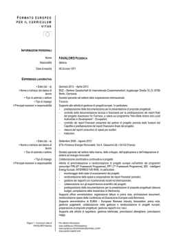 c.v. Favaloro - Comune di Firenze