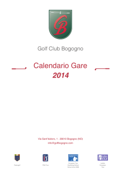 Calendario Gare 2014 - Circolo Golf Bogogno
