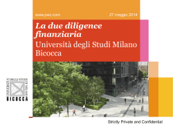 Lezione 9 La due diligence finanziaria - 27_05_2014
