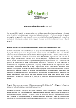 Scarica la relazione sulle attivit&agrave; 2013 in versione PDF