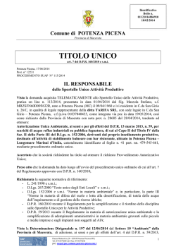 t.u. aua tarifa - Comune di Potenza Picena