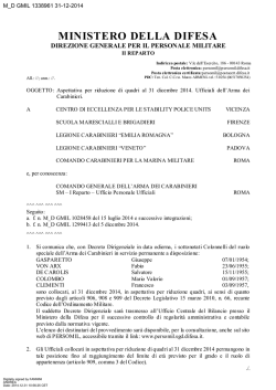 ARQ 2014 - CC - Ministero della Difesa