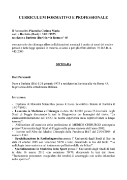 curriculum - Medicina dello sport &ndash; Barletta