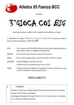Atletica 85 Faenza BCC - Fidal Emilia