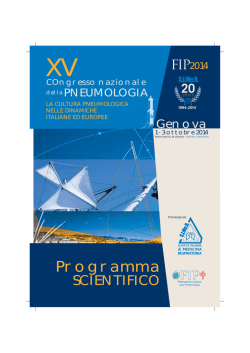 Scarica il programma - Associazione Italiana Pazienti BPCO