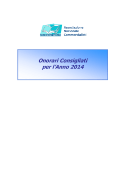 Onorari Consigliati 2014