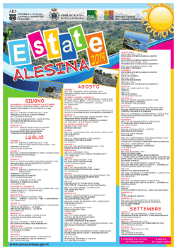 MANIFESTO ESTATE 2014 - Sito istituzionale del Comune di Tusa