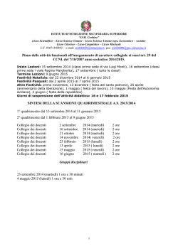 Piano funzionamento 2014-15 - "OM Corbino"