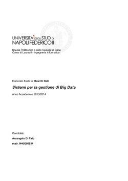 Sistemi per la gestione di Big Data - Corso di Laurea in Ingegneria
